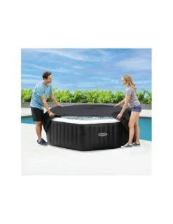 Intex Couverture Thermique Spa Octogonal 4P ( Couverture + Couvercle) -Mister Piscine couverture thermique spa octogonal 4p couverture couverc 1 3