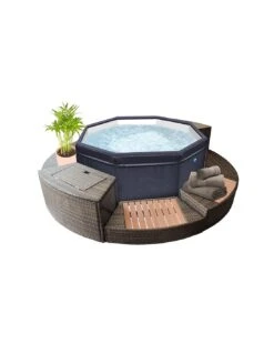 Pack NetSpa Semi-rigide Octopus 4 à 6 Pl. + Ensemble 5 Mobiliers