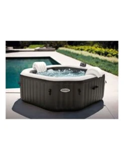 Intex Spa Gonflable Carbone Octogonal 4 Places
